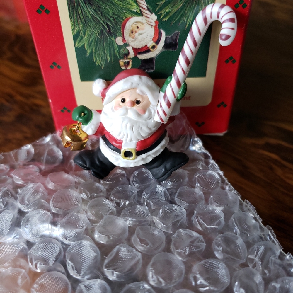 Hallmark 1987 Happy Santa Christmas Ornament